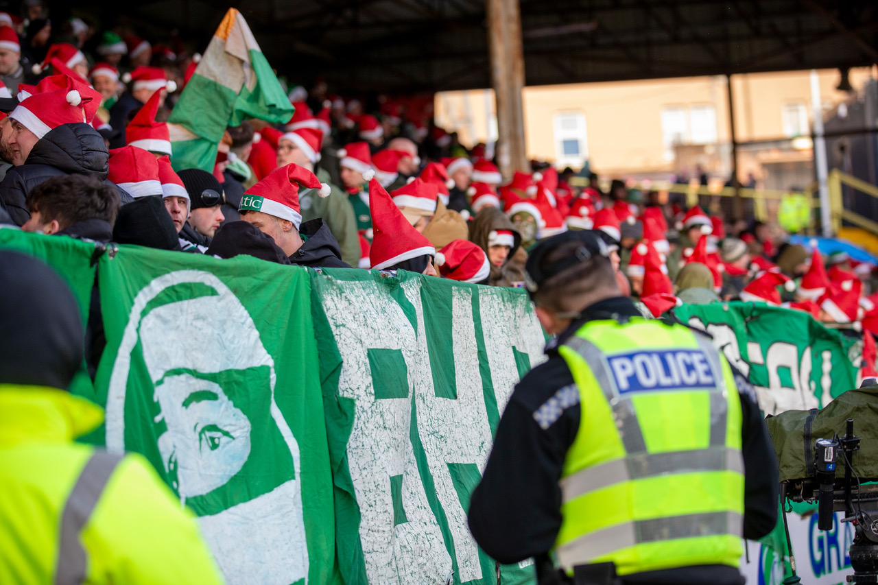 Celtic support at Tannadice