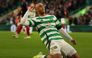 Adam Idah celebrates