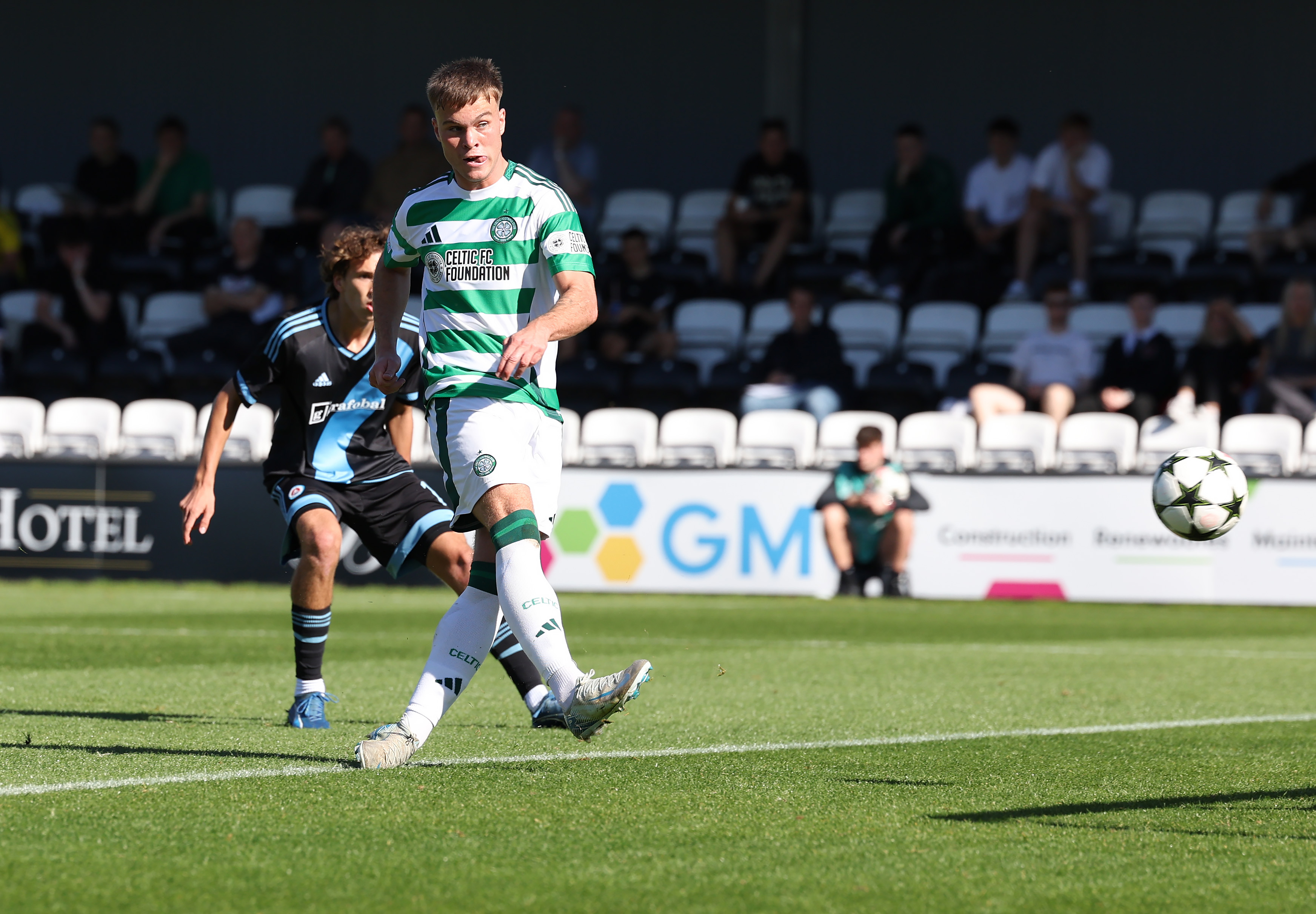 Daniel Cummings of Celtic scores