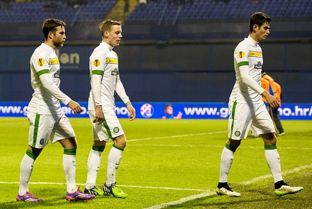 Bhoys after a 4-3 defeat in Zagreb