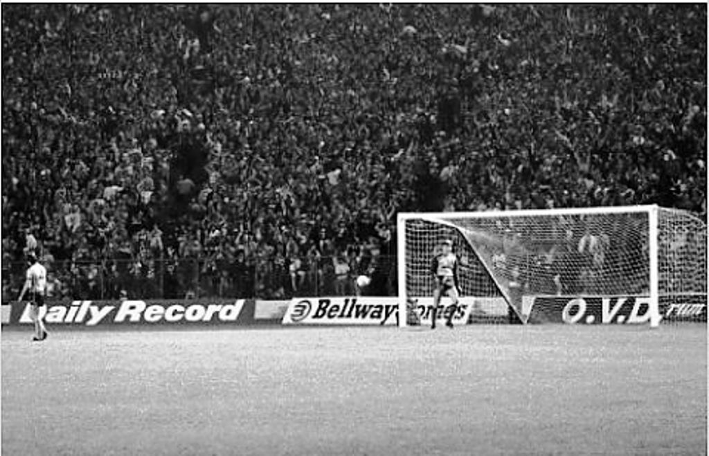 Celtic fans celebrate during penalty shoot-out
