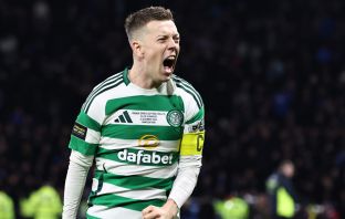Callum McGregor celebrates