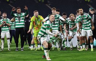 Callum McGregor with the cup
