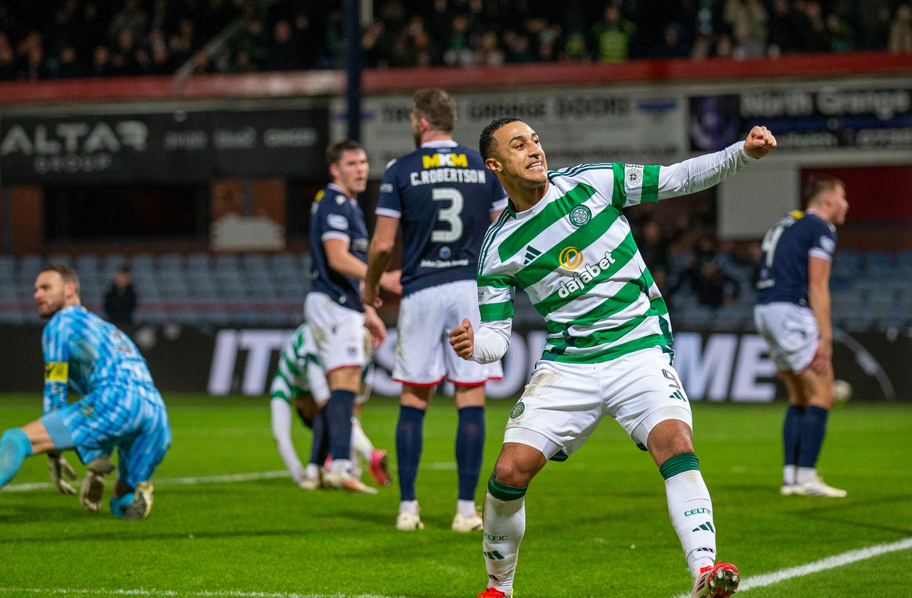 Adam Idah at Dens Park