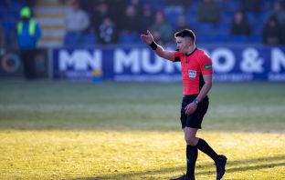 Referee Matthew MacDermid.