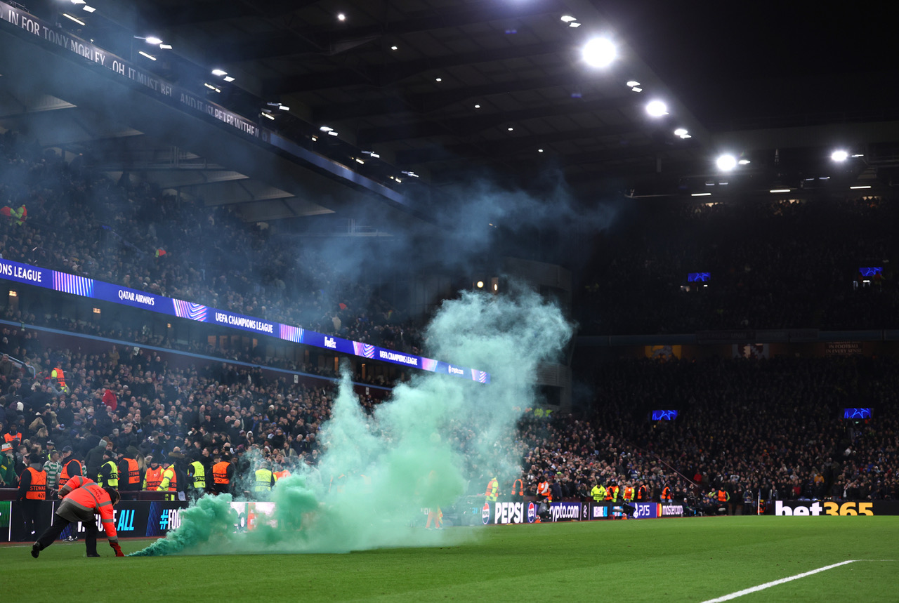 Flare on pitch could mean fan ban