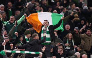 Celtic fans celebrate