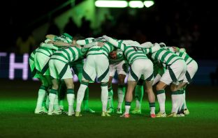 The Celtic Huddle versus Dundee Utd