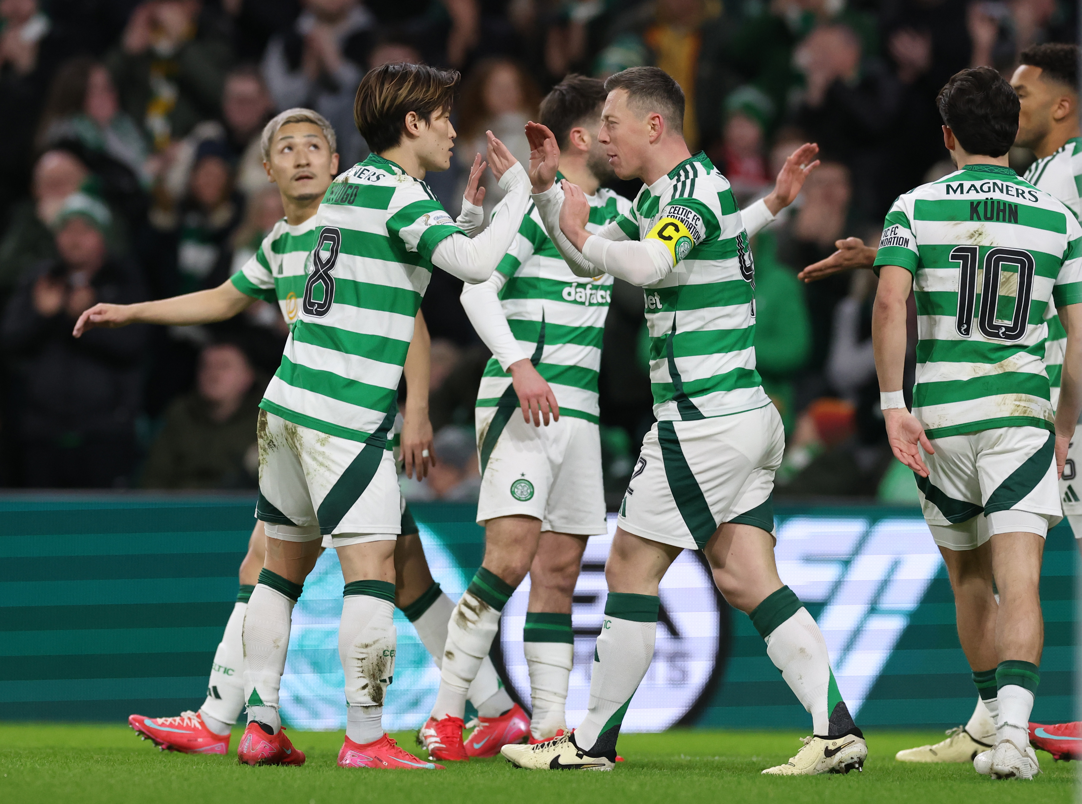 Callum McGregor celebrates