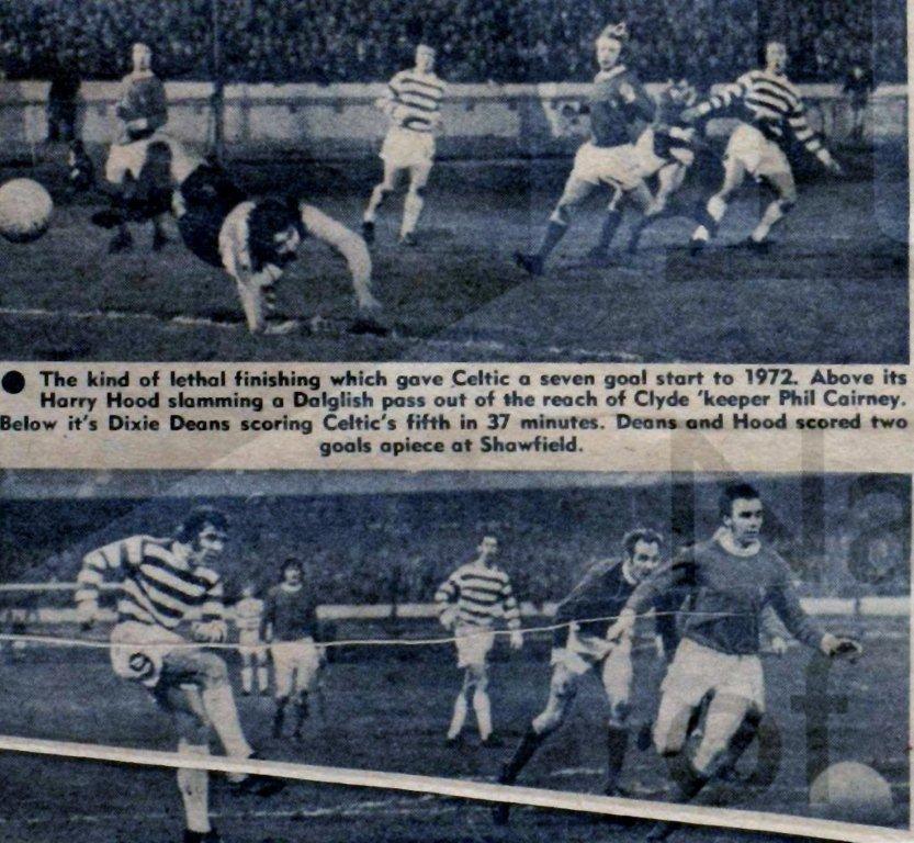 Celtic won 7-0 against Clyde at Shawfield