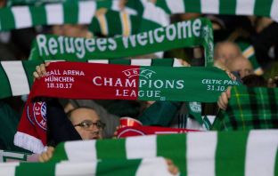 Celtic supporters at Celtic v Bayern Munich match in 2017