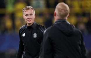 Goalkeeper Viljami Sinisalo of Celtic