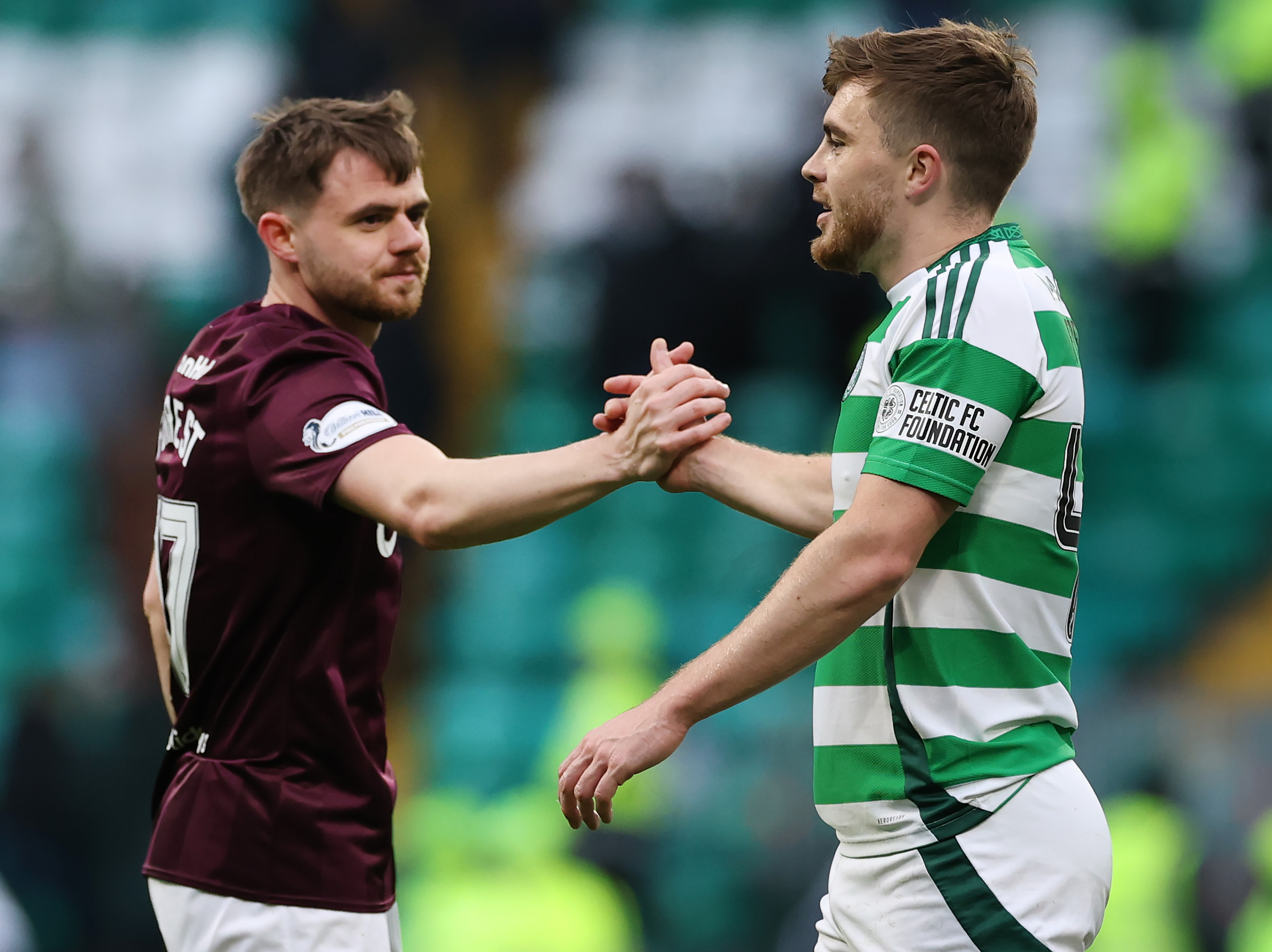 Alan Forrest of Hearts and James Forrest of Celtic