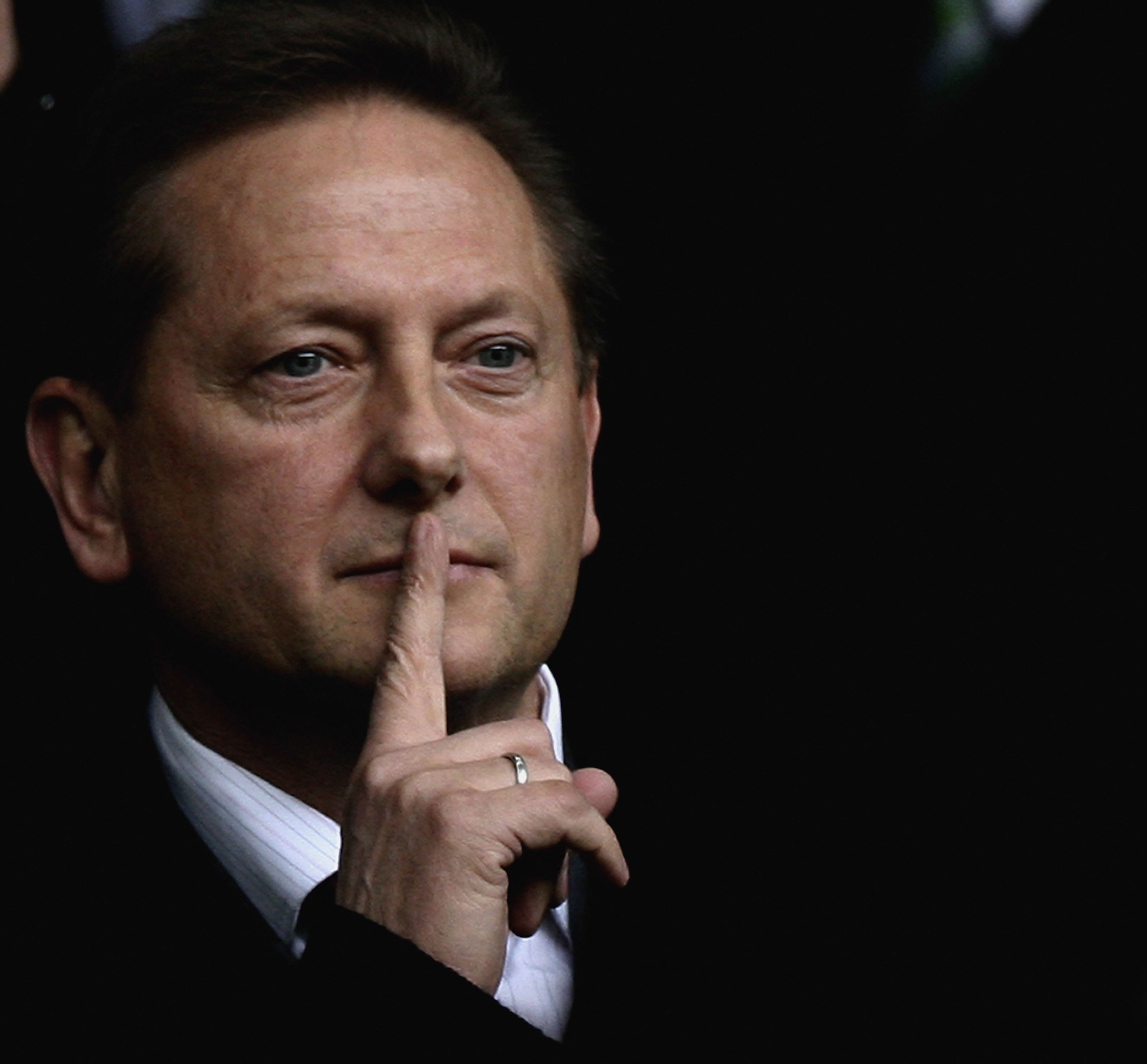Vladimir Romanov sits in the stand at Celtic Park