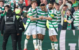 Adam Idah of Celtic celebrates