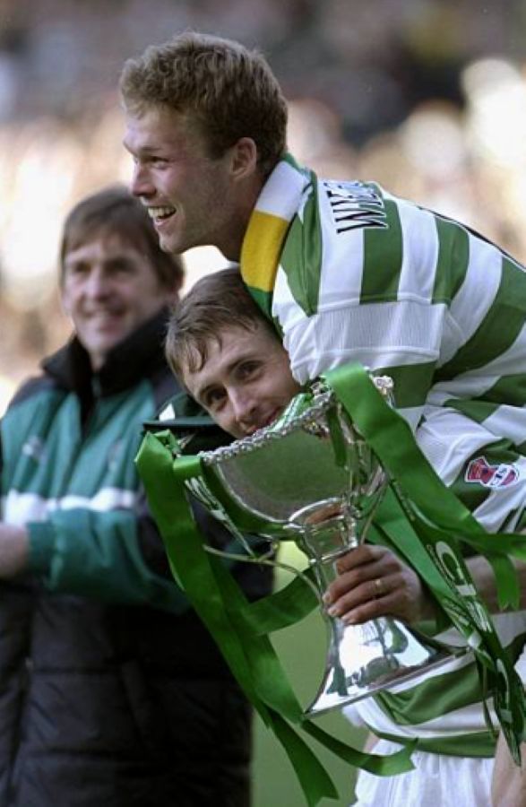 Morten Wierhorst jumps on Tom Boyd