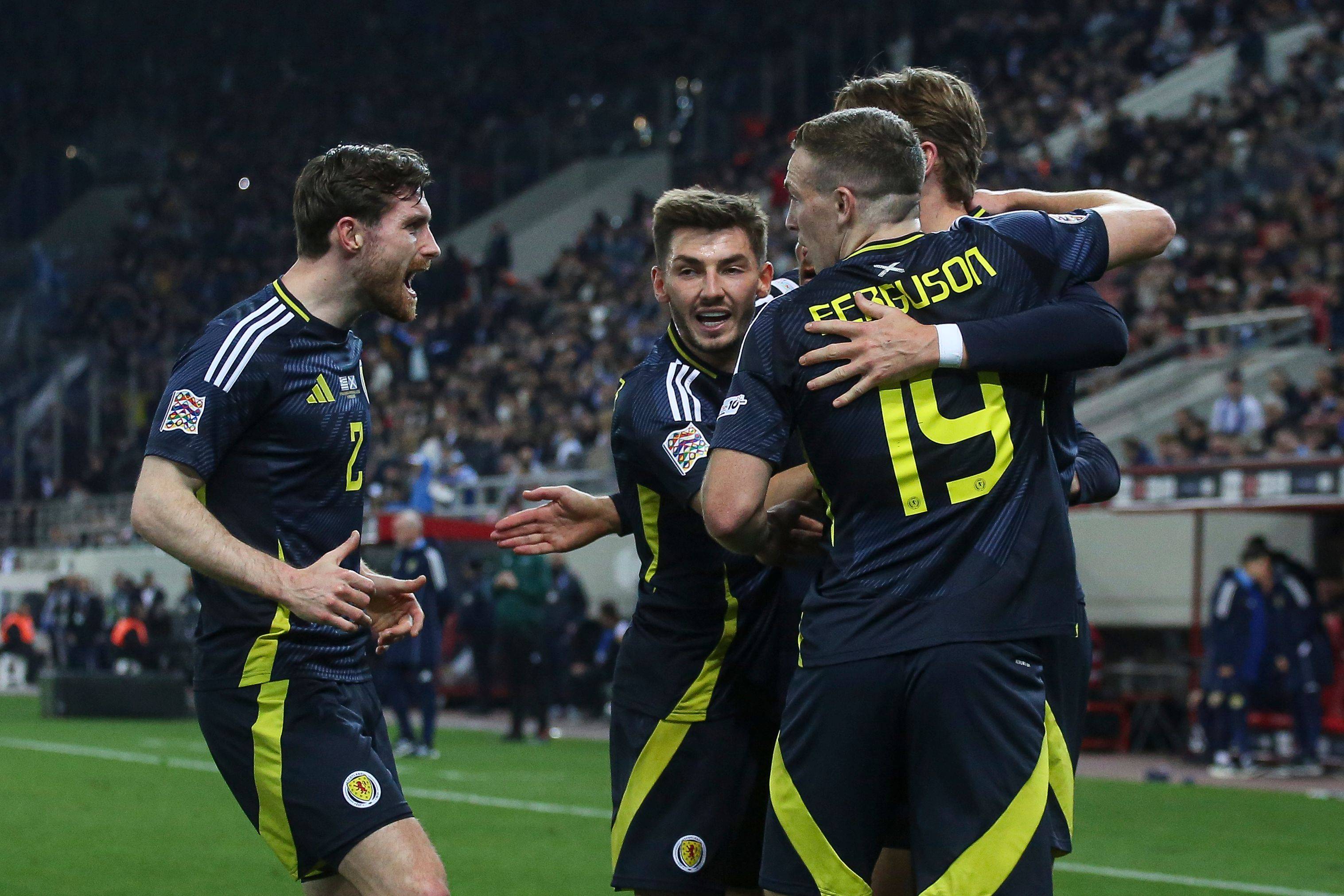 Anthony Ralston celebrates