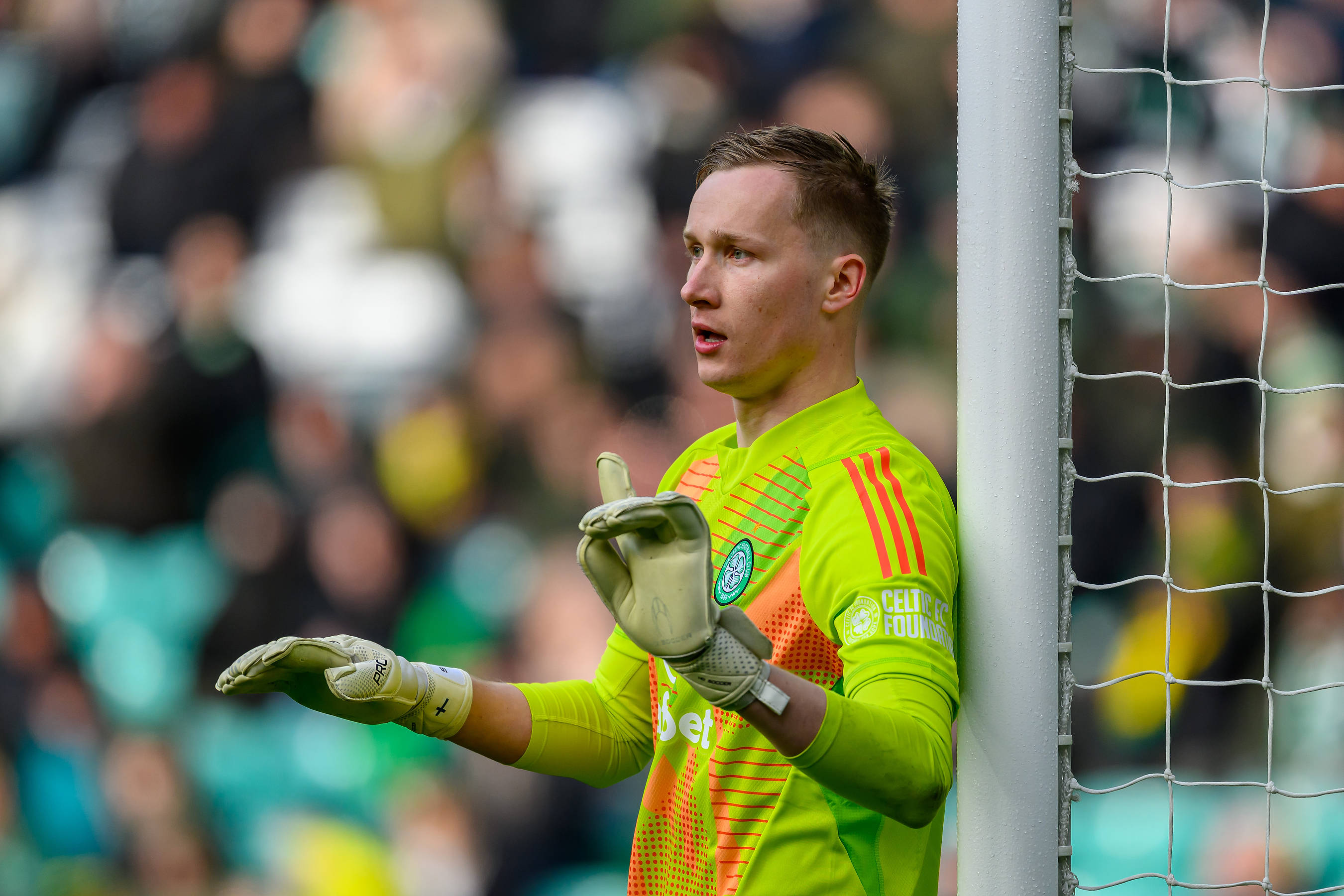 Celtic goalkeeper Viljami Sinisalo
