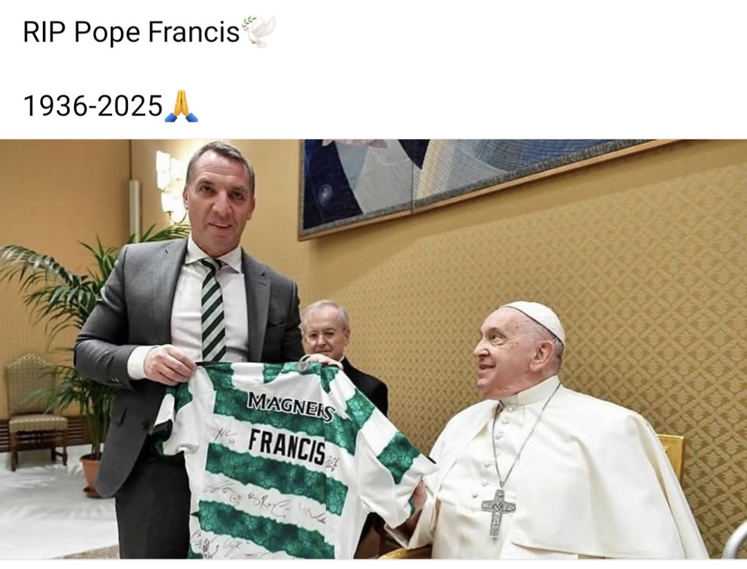 Brendan Rodgers meeting Pope Francis