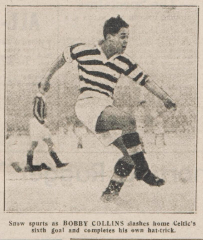 Action from a snowy Parkhead