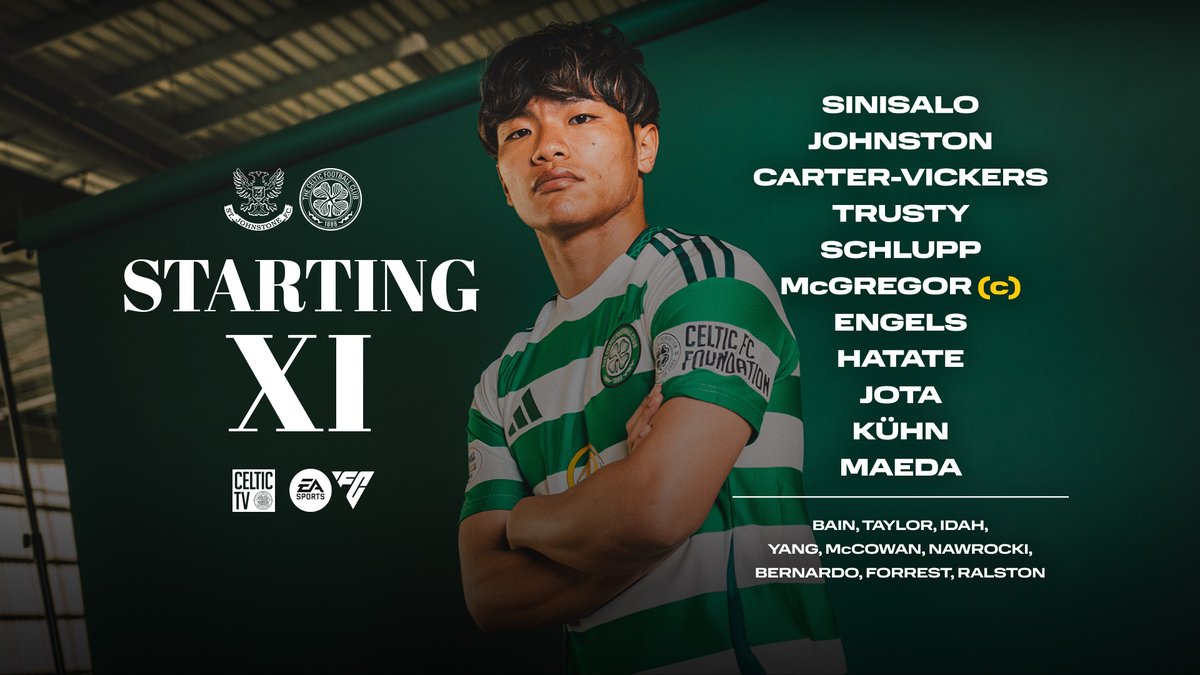 Celtic team to play St Johnstone