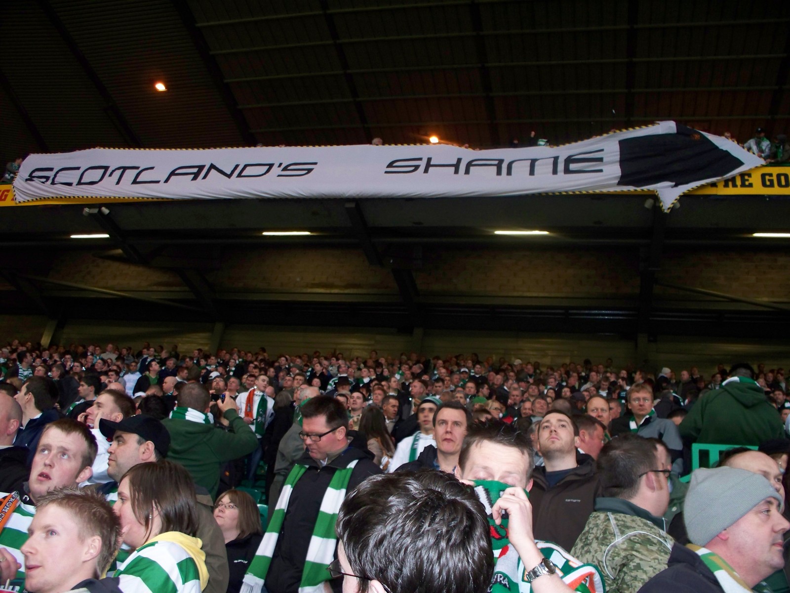 Scotland's Shame banner