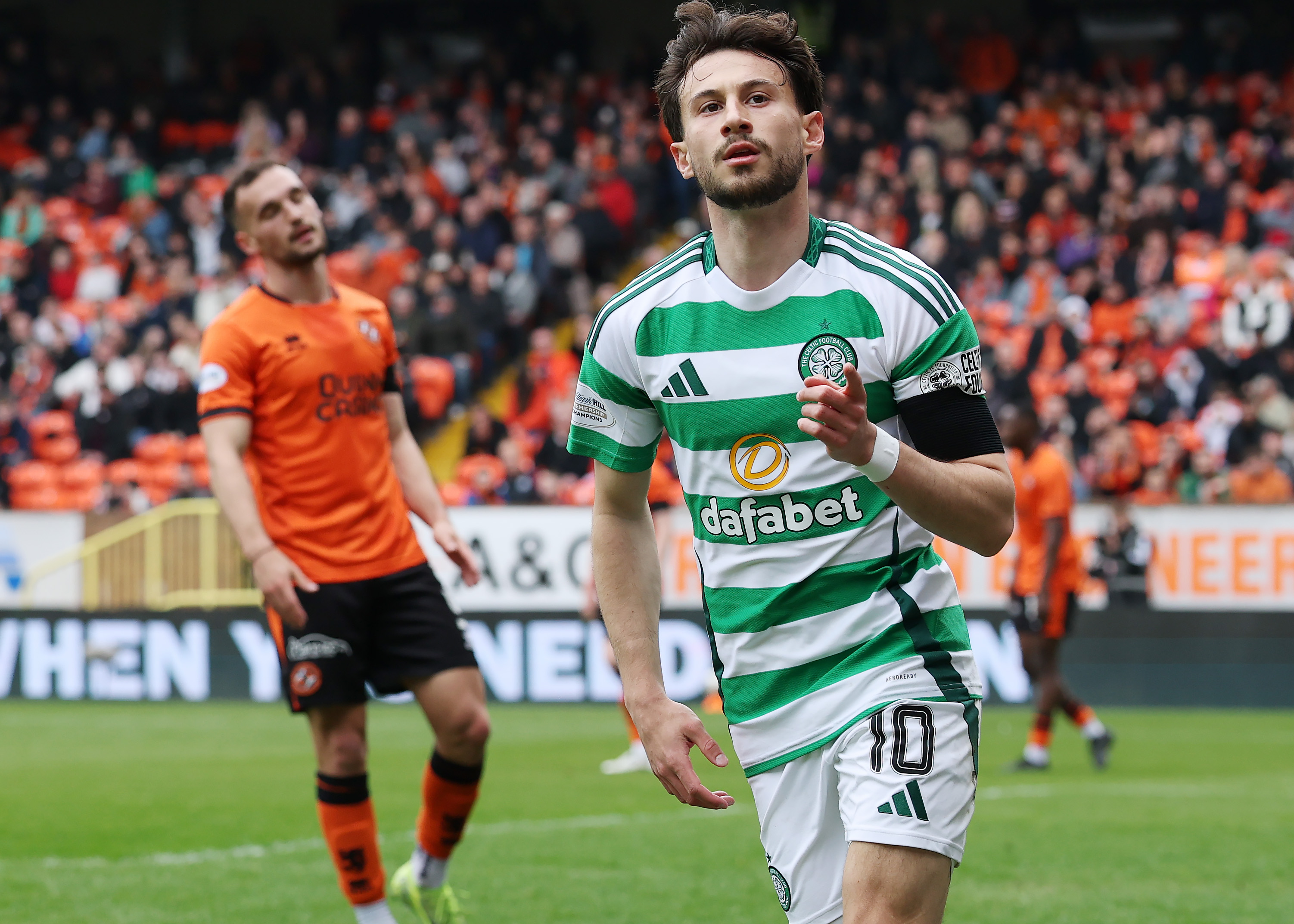 Nicolas Kühn of Celtic celebrates