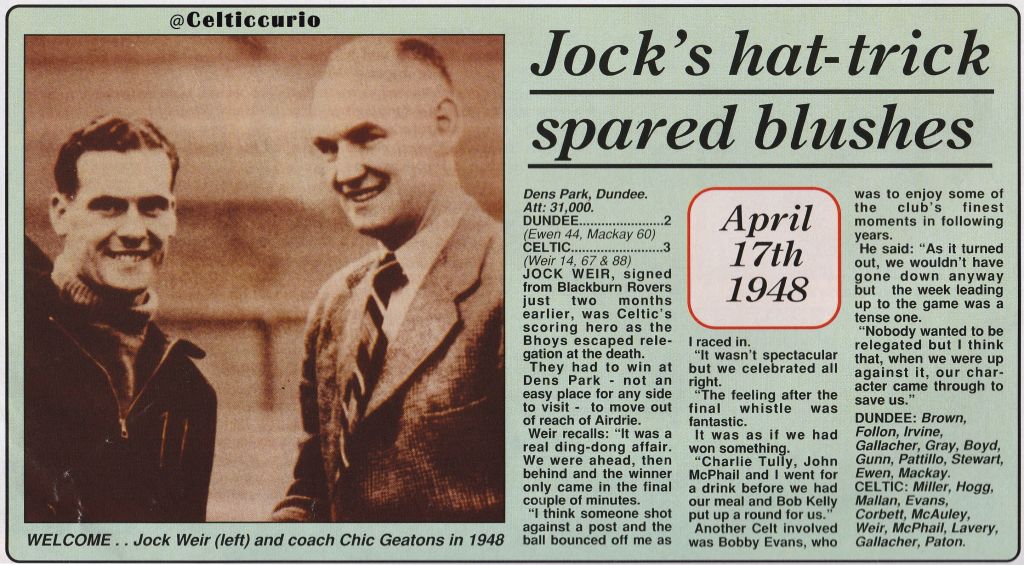 Jock Wer, Celtic FC