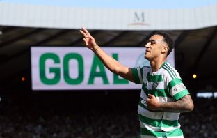 Adam Idah of Celtic celebrates