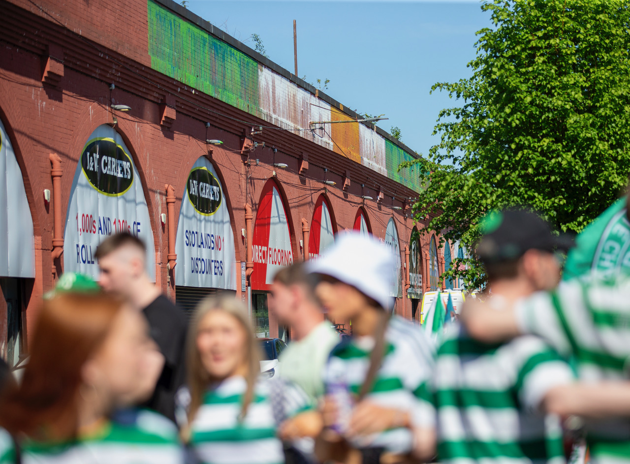 Celtic fans celebrate