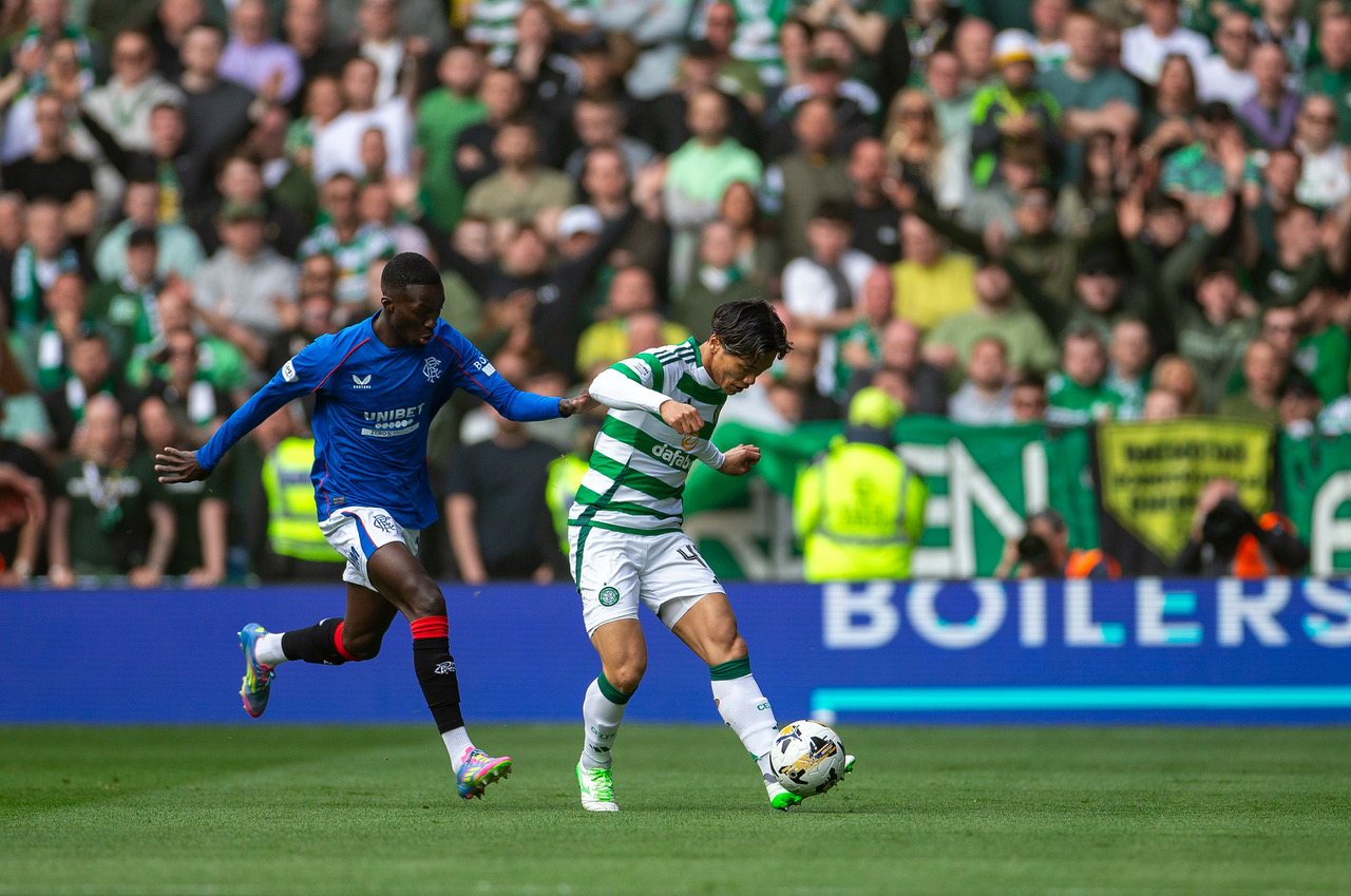 Reo Hatate at Ibrox