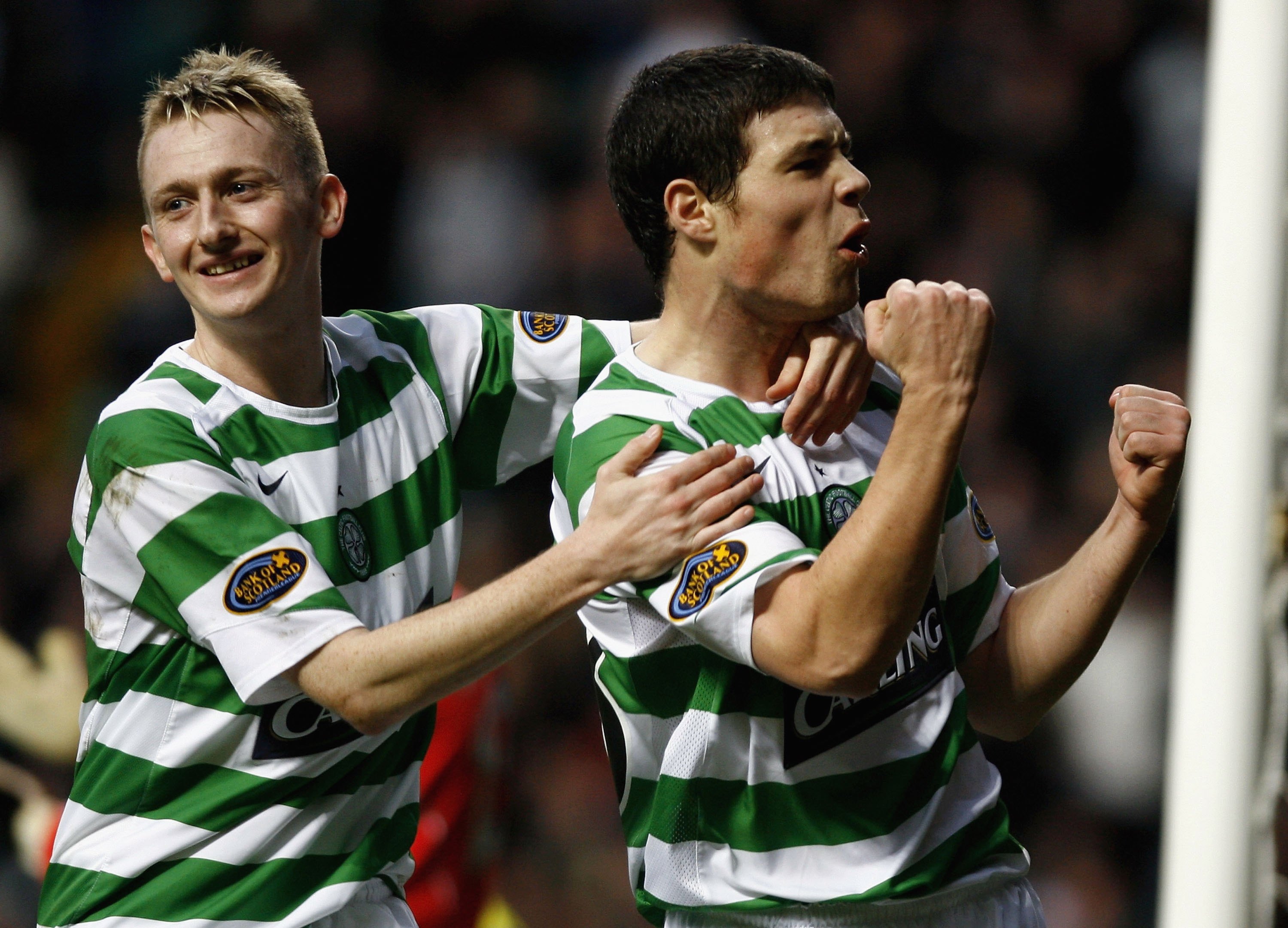 Darren O'Dea of Celtic celebrates