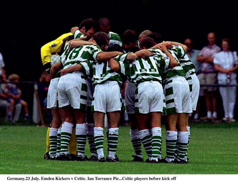 Celtic's first ever Huddle in July 1995