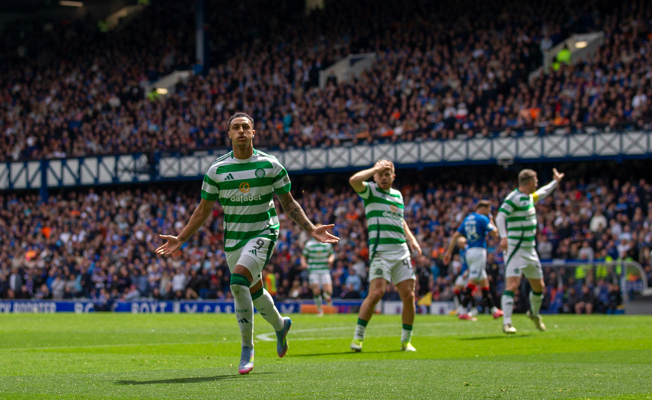 Adam Idah celebrates