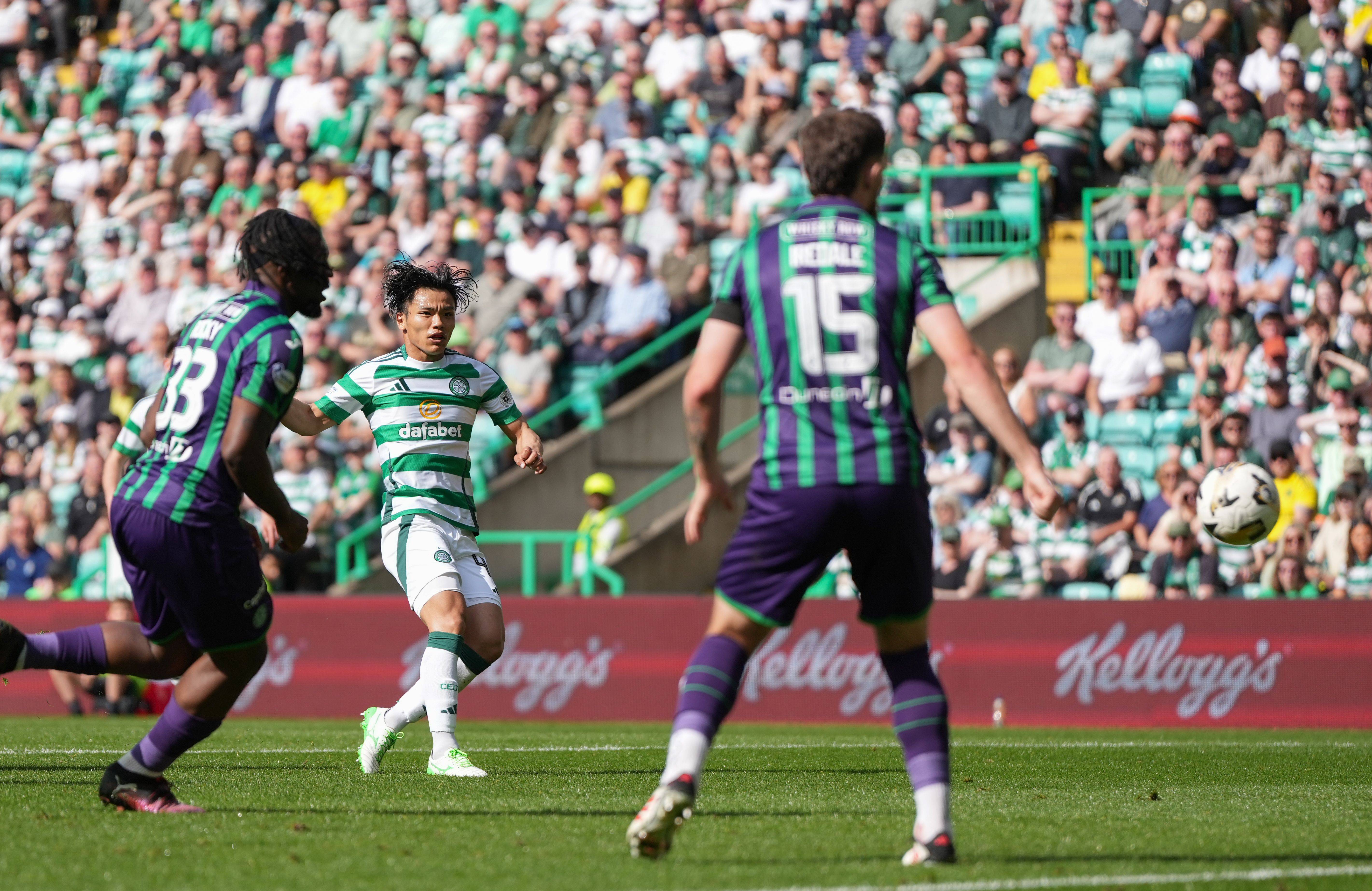 Reo Hatate scores