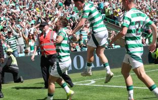 James Forrest scores