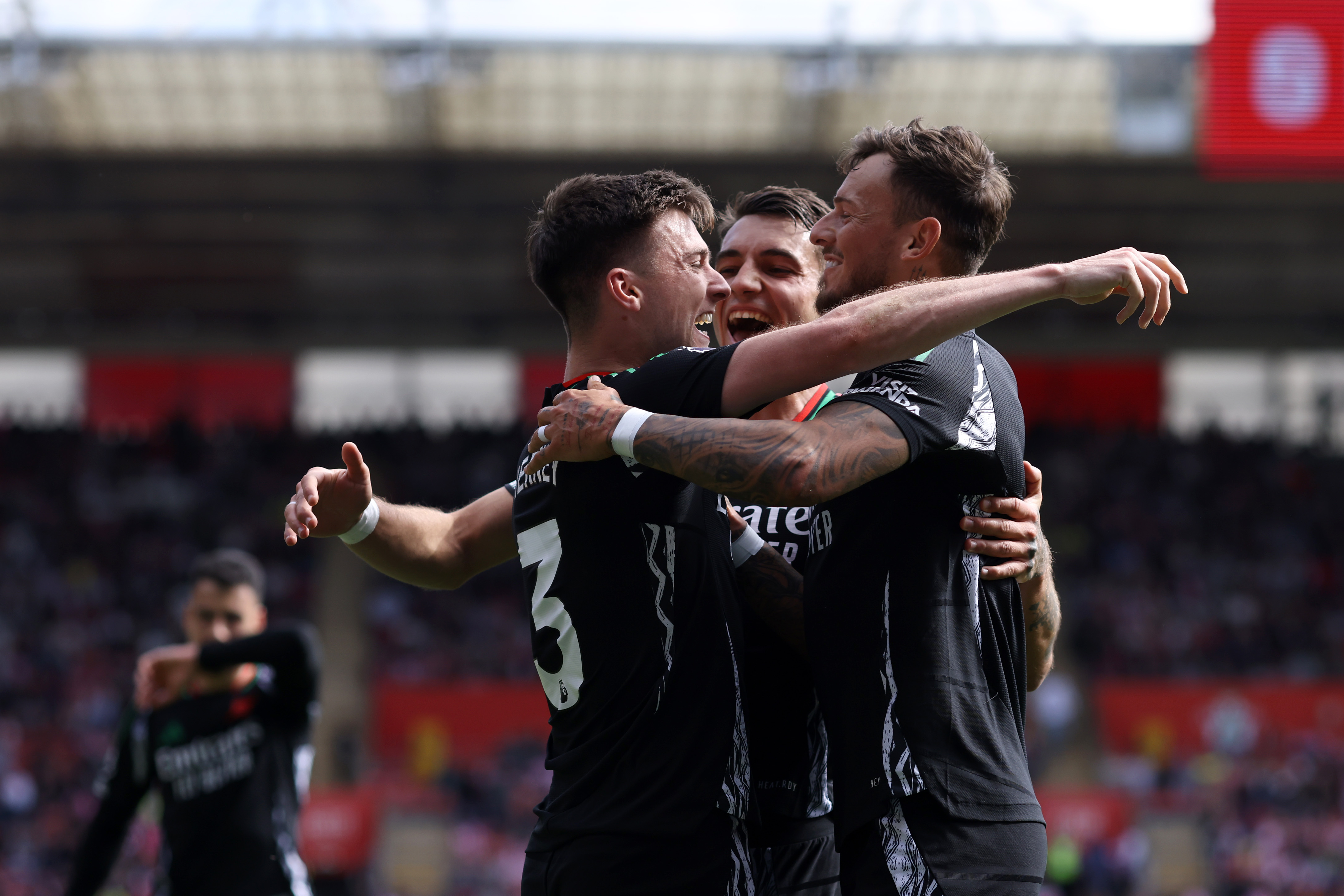 Kieran Tierney of Arsenal celebrates