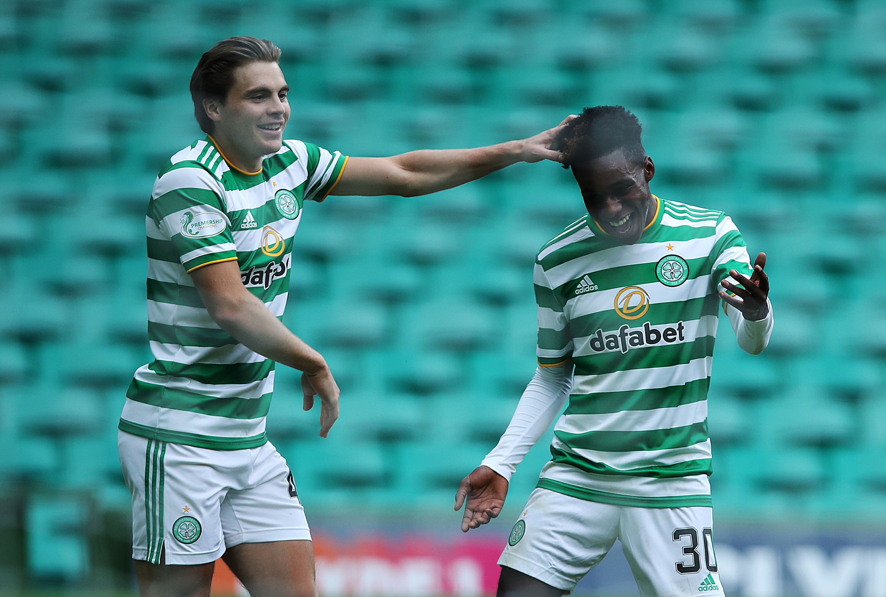James Forrest and Jeremie Frimpong