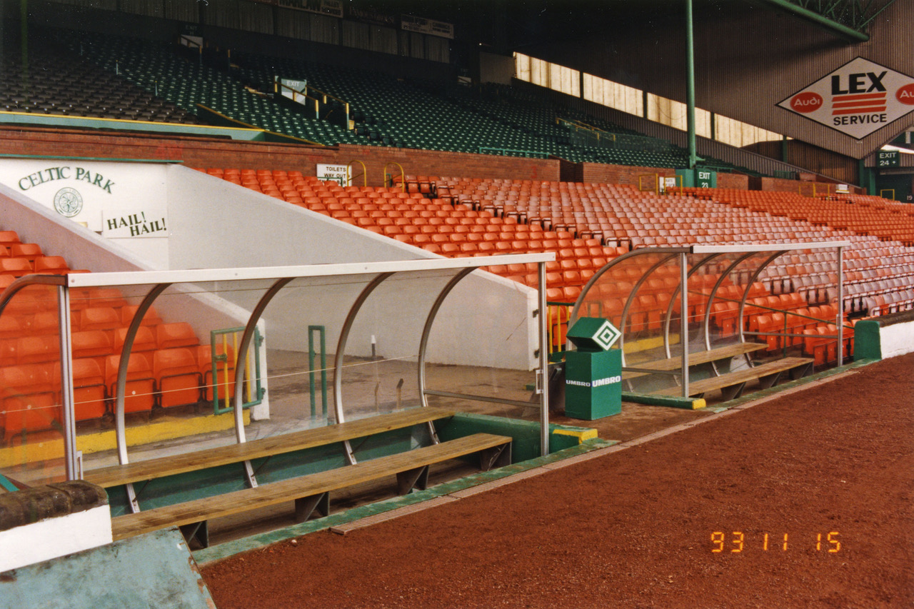 Celtic Park dug-outs 1993