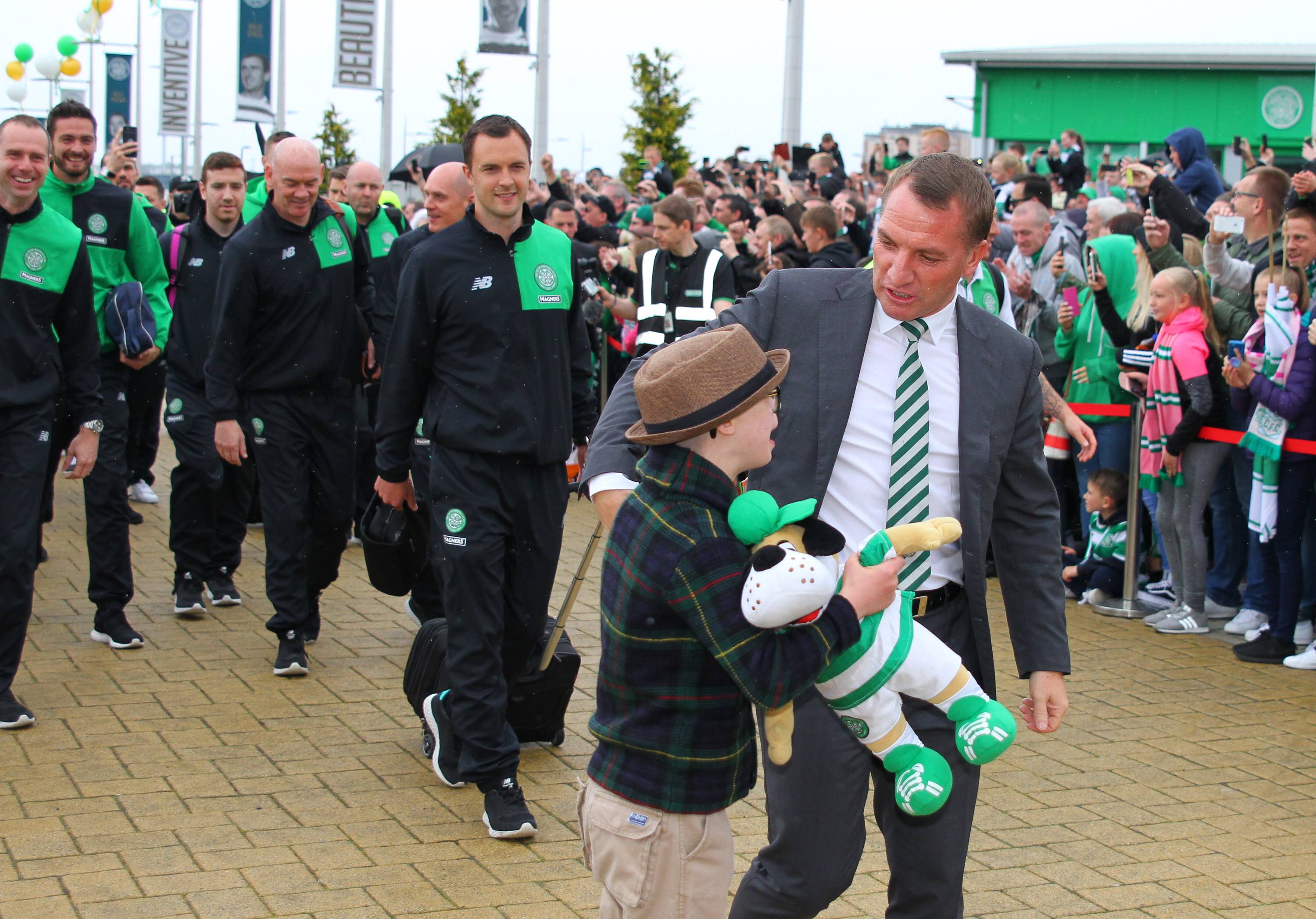 ay Beatty with Celtic Manager Brendan Rodgers
