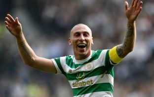 Scott Brown of Celtic celebrates