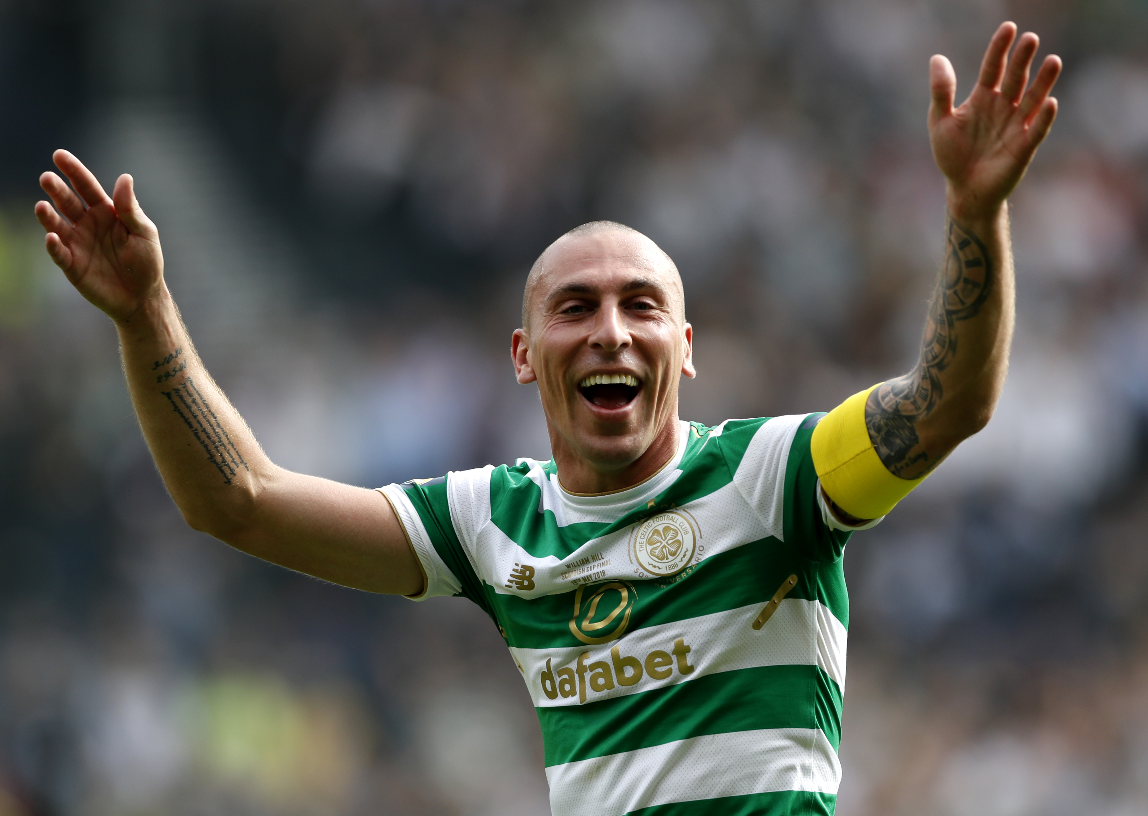 Scott Brown of Celtic celebrates