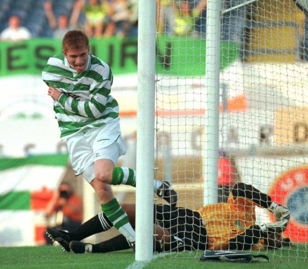 Tommy Johnston scores