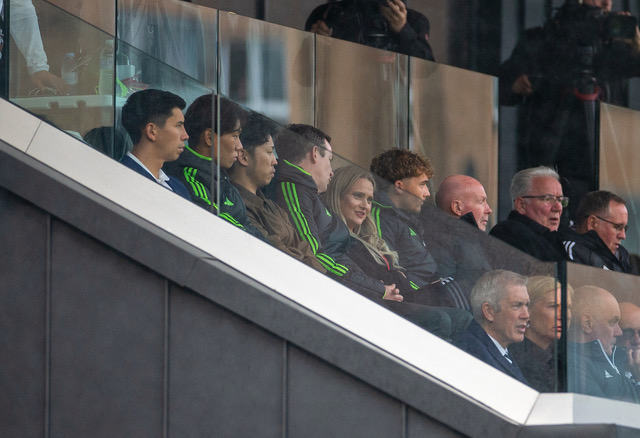 New Celtic signing Hayato Inamura watches from the stand