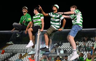 Celtic fans in Como