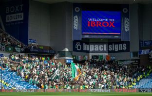 Celtic supporters at Ibrox