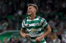 Dane Murray of Celtic celebrates