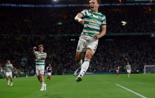 Alistair Johnston celebrates