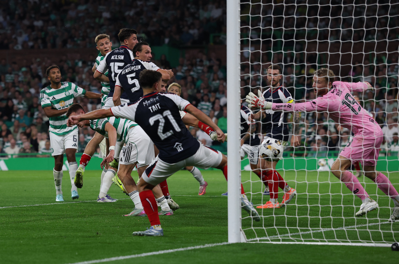 Dane Murray scores Celtic's third goal