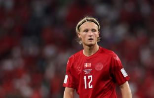 Kasper Dolberg of Denmark